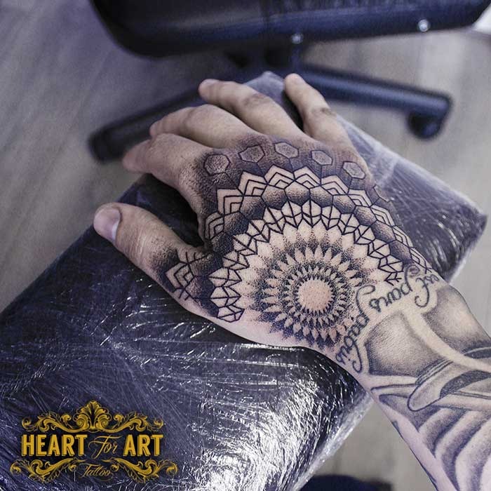 Dotwork Hand Tattoo - Portfolio - Heart for Art - Tattoo Artists - Cover up  Tattoo Artists - Portrait Tattoo Artist - Stalybridge - Manchester - UK
